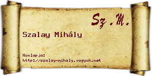 Szalay Mihály névjegykártya
